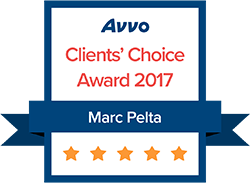 Avvo Clients | Choice Award 2017 | Marc Pelta | 5star