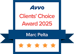Avvo Clients | Choice Award 2025 | Marc Pelta | 5star